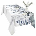 thumbnail image 2 of Teal Gray Eucalyptus Leaves Table Cloth Waterproof Tablecloths, Farmhouse Botanical Watercolor Tablecloth Dining Table Cover for Kitchen Party Tabletop Outdoor, Rectangle Tablecloth 54x108 Inch, 2 of 9