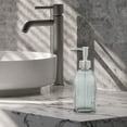 thumbnail image 6 of Unique Bargains 1 Pc Rectangular Bottom Vertical Stripes Soap Dispenser 13.53oz Gold Tone Silver Tone, 6 of 6
