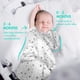 thumbnail image 2 of ANYEDDE Paquete de 2 sacos de dormir para bebé de 3 a 6 meses, pañales de transición con puños extraíbles y cremallera de 2 vías, diseño de estrellas grises, saco de algodón transpirable para recién n, 2 of 5