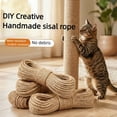thumbnail image 2 of Typpkmm Durable Natural Sisal Rope 4/6/ 20/50M Diy Making Scratcher Replacement Cord Claw Care Furniture Protector 8MM, 2 of 7