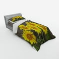 thumbnail image 3 of Ambesonne Garden Bedding Set 4 Pcs, Helianthus Sunflowers, Queen, Brown Yellow Green, 3 of 3