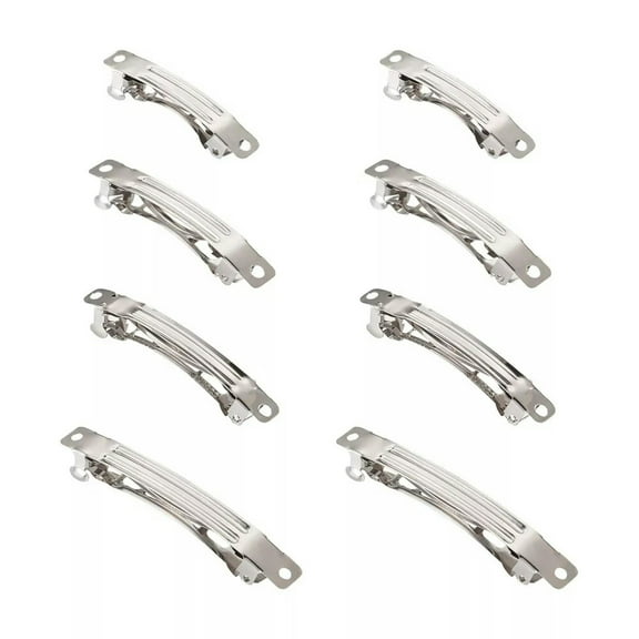 GKNET 100Pcs Iron Blank French Barrette Hair Alligator Clips 39/51/59/78mm Platinum