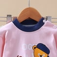 thumbnail image 5 of NIEWTR Toddler Baby Boy Clothes Sweatshirt Long Sleeve Shirt Top Pants Fall Outfit Fall Winter Set for 0 6 12 18 24 M 1t 2t 3t 4t 5t 6t,Pink,3-6 Months, 5 of 7