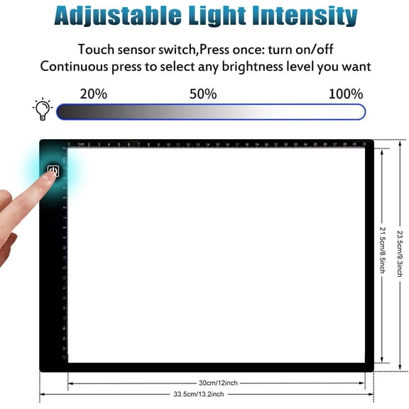 Diamond Painting A4 Light Pad, Upgraded Light Board High Brightness No Black Dots Diamond Art Light Box for Diamond Painting Accessories, Drawing/Tracing/Craft/Sketching/Weeding Vinyl