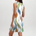 thumbnail image 4 of Robe de Fête de Noël pour Femmes, Décontractée, Imprimée, Sans Manches, Col de Jardin, avec Poches, 4 of 9