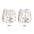 thumbnail image 3 of Yiaed Farm Animals Print Women's Running Shorts with Liner 3 Zipper Pockets Elastic Workout Athletic Gym Yoga Shorts-XX-Large, 3 of 7