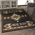 thumbnail image 3 of Emma + Oliver 5x7 Brown Olefin Accent Rug with Southwestern Geometric Arrow Design in Beige, Black and White and Natural Jute Backing, 3 of 7