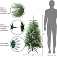 thumbnail image 4 of Northlight Real Touch™️Pre-Lit Washington Frasier Fir Artificial Christmas Tree - 4.5' - Clear, 4 of 6