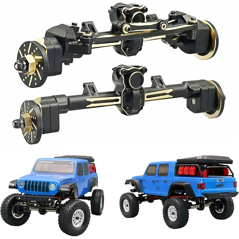 Heavy Brass Portal Axle for 1/24 RC Crawler Axial SCX24 90081 C10 Jeep  Gladiator Ford Bronco Front and Rear Portal Axle Upgrade Parts 