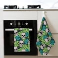 thumbnail image 4 of Sikiie Skull and Palm Leaves Waffle Weave Kitchen Dish Cloth,Super Absorbent Kitchen Dish Towels 16*26 Inches for Dish Rags Washing Dishes, Drying Dishes, 4 of 7