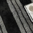 thumbnail image 4 of Pentantan 8ft x 10ft Shag Area Rugs for Living Room, Modern Stripe Fluffy Bedroom Carpet, Black & Gray, 4 of 7