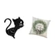 thumbnail image 5 of Reloj de pared con diseño de gato y dibujos animados para colgar en la pared, funda de almohada decorativa navideña, suave, de poliéster y acrílico, s, 5 of 8