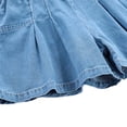 thumbnail image 5 of Taqqpue Girl's Denim Ruffle Skirts Mini Flared Pleated Toddler Jean Skorts with Shorts Underneath 2-12 Years, 5 of 6
