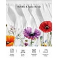 thumbnail image 7 of Pastoral Flowers Bed Skirt King Size 16" Drop Colorful Plants Floral Leaves Watercolor Ruffled Wrap Around Bed Skirts Adjustable Elastic Bedskirt Dust Ruffle for King Size Bed, 7 of 7