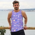 thumbnail image 6 of Zufioo Tennis 1 Print Men's Vest, Sleeveless Quick-drying Muscle T-shirt, Suitable for Sports Fitness, Home Leisure Wear-Small, 6 of 7