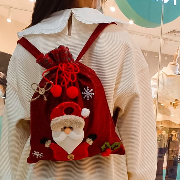 Bolsas de Regalo de Navidad Xihbxyly Mochilas Navideñas Bolsos de Hombro para Niños