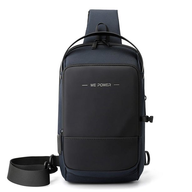 Bolso de pecho funcional para hombre, bolso de hombro impermeable para exteriores, bolso de pecho de negocios multifuncional para hombre, mochila
