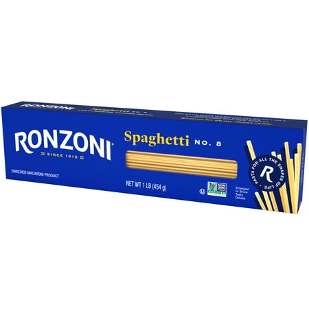 Ronzoni, Spaghetti, 16 oz, Classic Pasta, Non-GMO, Great Taste, (Shelf Stable)