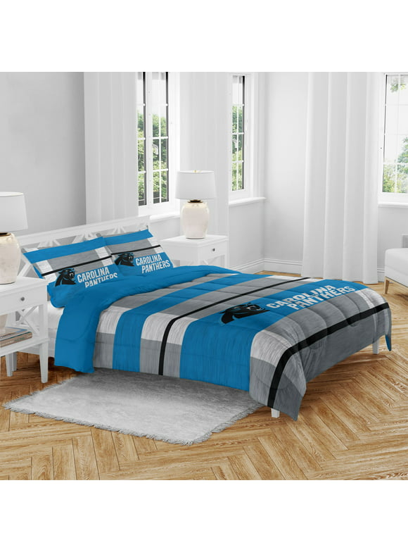 Carolina Panthers Heathered Stripe 3-Piece Full/Queen Bed Set