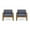 teak finish, dark gray, variant on GDF Studio Antoine Outdoor Acacia Wood Club Chairs with Cushions, Set of 2, Off White and Beige