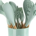 thumbnail image 5 of Set Kitchenware Kit Silicone Cookware Set Wood Handle Non Stick Cooking Utensils with Container, 5 of 5