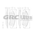 thumbnail image 2 of BALATA DELANTERA SILVERADO 08-14 SUBURBAN 11-17 (CERAMICA) GRC GCD1363, 2 of 2