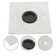 thumbnail image 5 of Placa de cubierta de tomacorriente en blanco de acero inoxidable, placas de pared decorativas, cubiertas eléctricas con tornillos para interruptores y tomacorrientes no utilizados, 5 of 6