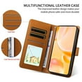 thumbnail image 4 of For Motorola Moto G56 5G Dog Embossing Leather Phone Case with RFID Blocking Card Slot Wallet Magnetic Clasp Lanyard Flip Stand Case,Brown,For Motorola Moto G56 5G, 4 of 8