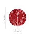 thumbnail image 3 of AuroraX Round Christmas Tree Skirts Rustic Farmhouse Red Cozy Non-Slip Xmas Tree Mat Base Cover 39" for Artificial Trees, 3 of 6