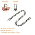 thumbnail image 2 of Uxcell Iron Flat Chain Strap, 16" 2Pack Handbag Chains Purse Straps DIY Replacement, Black, 2 of 6