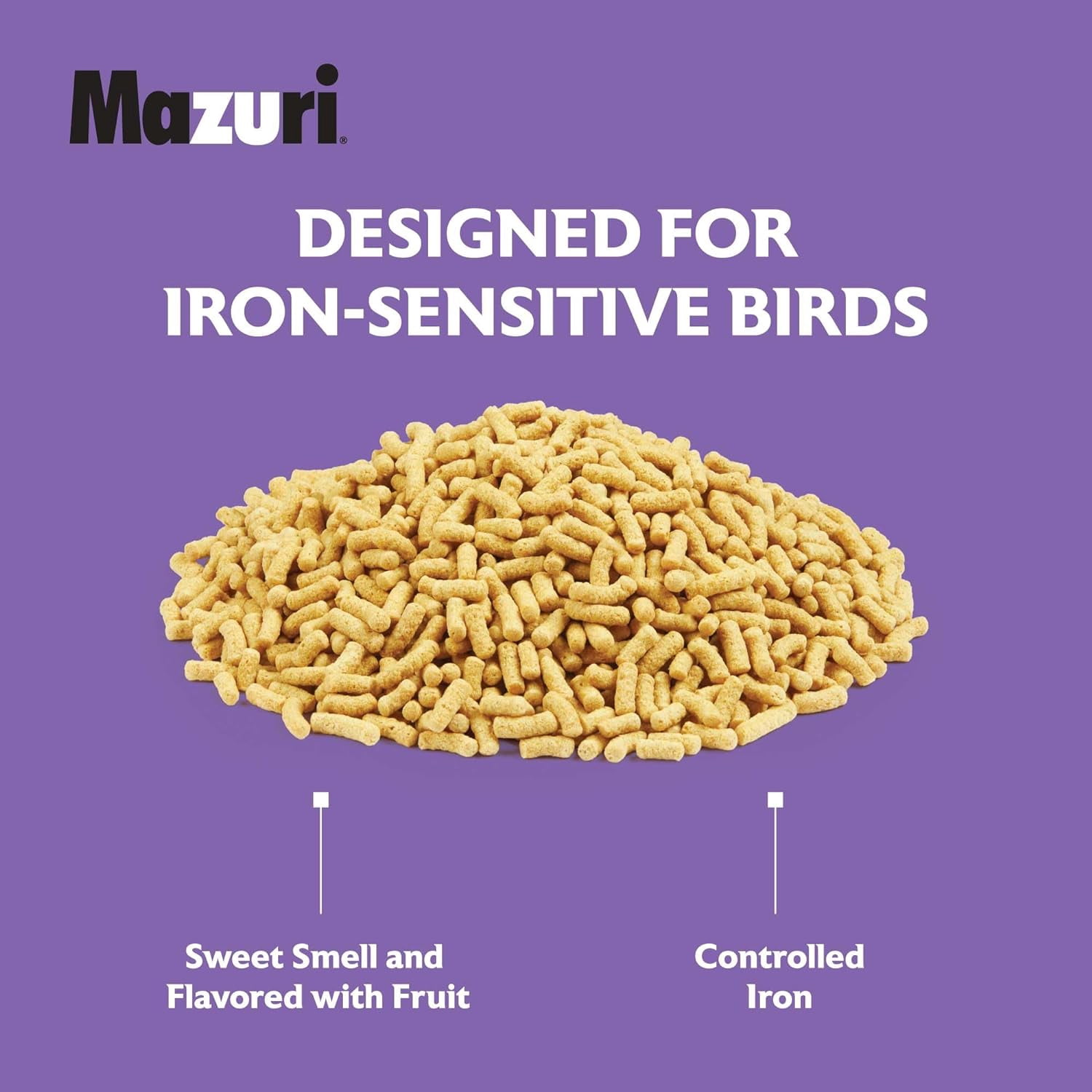 Mazuri | Softbill Diet for Iron-Sensitive Birds | 2 Pound (2 LB) Bag