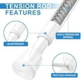 thumbnail image 4 of Spring Tension Curtain Rods Short Tension Rod (White,8" to 12"-2Pcs), 4 of 9