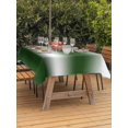 thumbnail image 2 of Outdoor Tablecloth with Umbrella Hole & Zipper, Ombre Dark Green Rectangle Tablecloth 52x70 Inch, Modern Abstract Art Gradient Patio Table Cover Waterproof Table Cloth for Picnic/Party, 2 of 7