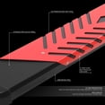 thumbnail image 5 of DNA Motoring 5.5" Side Step Nerf Bars Running Boards for 2009-2022 Dodge Ram Quad Cab, Black / Red, 5 of 6