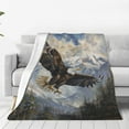 thumbnail image 3 of Bald Eagle Blanket American Flag Eagle Decor Throw Blanket Bald Eagle Blanket Gifts for Men Super Warm Soft Plush Fleece Flannel Blanket Winter Couch Bedding Blanket for Girls Kids Adults 40"x50", 3 of 5