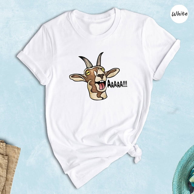 Camiseta unisex con meme de cabra que grita Thor, ropa gótica divertida, ropa kawaii de dibujos animados, camiseta grunge de los años 2000, camisetas para mujer