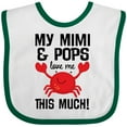 thumbnail image 3 of Inktastic My Mimi and Pops Love Me Boys or Girls Baby Bib, 3 of 4