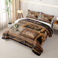 thumbnail image 3 of Feelyou Cabin Outdoor Fishing Quilt King for Men Boys, Mountain Lake Animal King Coverlet Set, Brown, 3pcs, 3 of 7