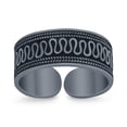 thumbnail image 2 of 6mm Bali Design Toe Band Ring 925 Sterling Silver Thin Adjustable Stylish Rings For Women, 2 of 5