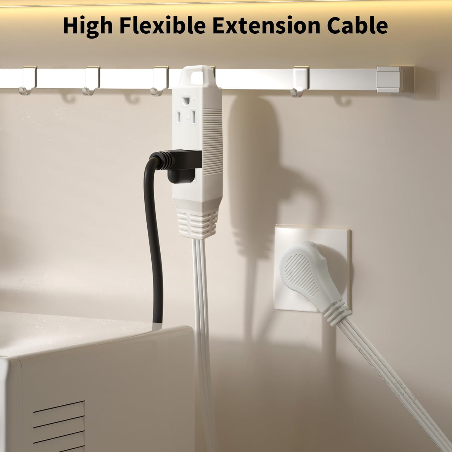 BN-LINK 6 Ft Indoor Flat Plug Extension Cord 2 Pack photo 5