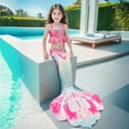 thumbnail image 2 of RUTAYY Girls Swimsuit Bathing Suits Colorful Fish Tail Bikini Fish Set For Kids Beach Vacation Boho Swimwear Beachwear, 6-7 Years, 2 of 5