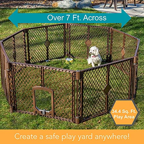 MyPet Petyard Passage 8 Panel Pet Containment with Swinging Door
