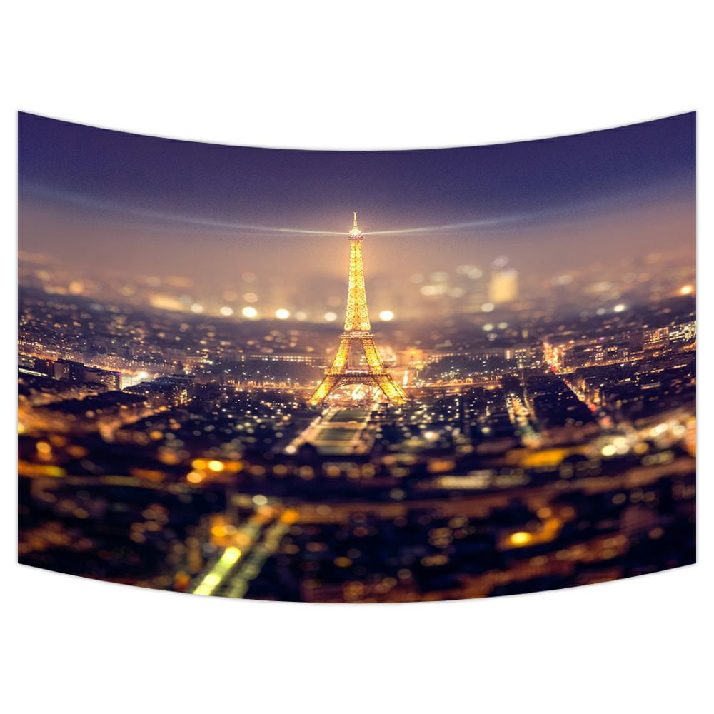 ZKGK Paris Eiffel Tower Tapestry Wall Hanging Wall Decor Art for Living