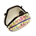 thumbnail image 2 of Purse Blue Flower Special Antiqued Brass Limoges Box Limoges Box Porcelain Figurine, 2 of 3