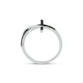 thumbnail image 3 of FB Jewels Sterling Silver Womens Round Black Color Enhanced Diamond Cross Infinity Ring 1/10 Cttw Size 5, 3 of 4