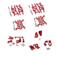 thumbnail image 4 of Kit de bricolaje de eje de Portal trasero delantero duradero Vogacara aleación de aluminio 1/10 Rc Rojo, 4 of 6