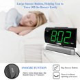 thumbnail image 5 of Alarm Clock Big Digits wiht Swivel Base,2 Levels Alarm Sound,2-Level Brightness Digital Clock for Bedrooms,Easy to Read, Bedside Alarm Clock,12H Format, 9 MIN Snooze,Outlet Powered, Battery Backup, 5 of 8