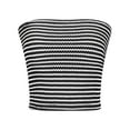 thumbnail image 5 of Fznquz Tank Tops for Women 2025 Bandeau Strapless Black Going Out Tube Tops Striped Summer Crop Women Fashion, 5 of 8