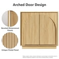thumbnail image 3 of win2win Fluted Sideboard Buffet Cabinet with Storage, 31.5" Modern Boho Accent Cabinet with Double-Layered Arch Doors, Small Wood Console Credenza for Living Room, Dining Room, Entryway, Hallway, Oak, 3 of 10