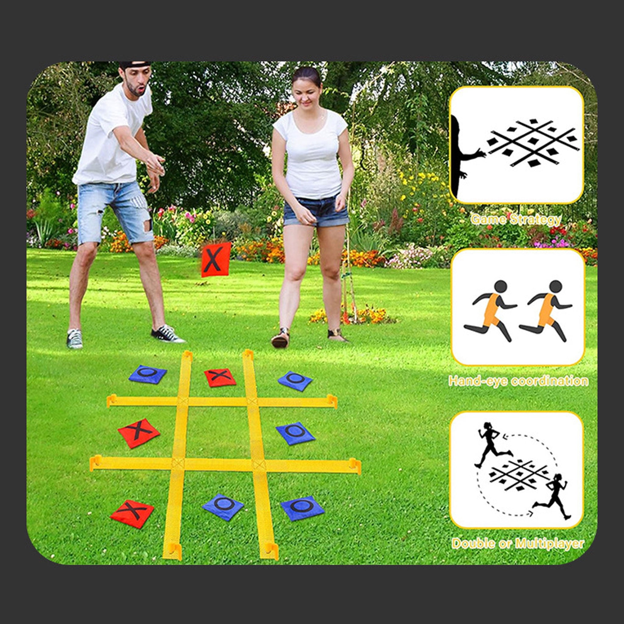 Fun Foldable Yard Game Set Promotes Family Bonding And Group Play Outdoors